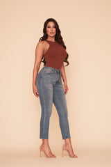 WANTED YOU SLIM STRAIGHT JEAN - MEDIUM WASH