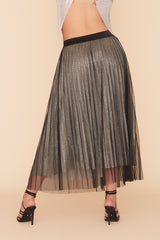 ARI SKIRT - BLACK/SILVER