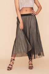 ARI SKIRT - BLACK/SILVER