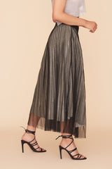 ARI SKIRT - BLACK/SILVER