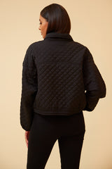HEIDI QUILTED JACKET - BLACK