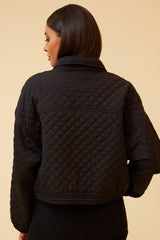 HEIDI QUILTED JACKET - BLACK