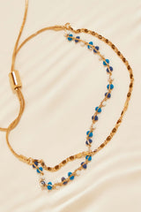 WHAT IT IS LIKE BRACELET - GOLD/BLUE MULTI