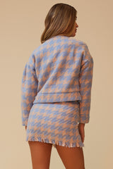 THE MATCHMAKER MATCHING SKIRT SET - BLUE/TAN