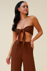 TAKE CONTROL MATCHING PANT SET - MOCHA