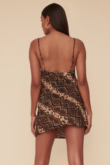 MEDUSA SNAKESKIN MINI DRESS - BLACK/MULTI
