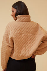 HEIDI QUILTED JACKET - BEIGE