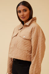 HEIDI QUILTED JACKET - BEIGE