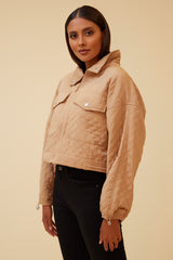HEIDI QUILTED JACKET - BEIGE