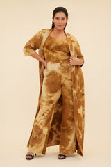 AFTER HOURS TIE-DYE MATCHING SET - MOCHA/MULTI
