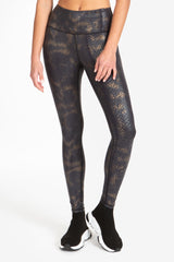 Vine Legging - Black/Gold