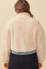 OFF-DUTY DIVA FUZZY JACKET - CREAM