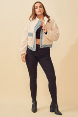 OFF-DUTY DIVA FUZZY JACKET - CREAM