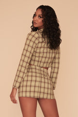AS IF CROPPED JACKET - CELERY PEACH