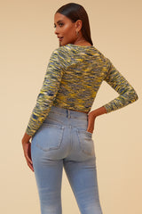 JAWBREAKER DRAWSTRING TOP - LEMON/COMBO