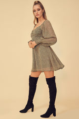 PRIMROSE AND PROPER SMOCKED MINI DRESS - SAGE/MULTI