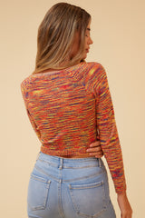 JAWBREAKER DRAWSTRING TOP - ORANGE/COMBO