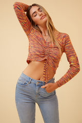 JAWBREAKER DRAWSTRING TOP - ORANGE/COMBO
