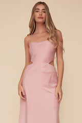 LACE ME UP DRESS - PINK
