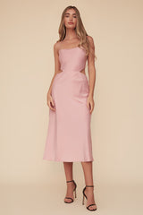 LACE ME UP DRESS - PINK
