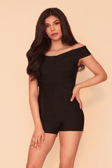 LOVE AGAIN ROMPER - BLACK