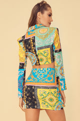 MIAMI SUNSET MATCHING SKIRT SET - MULTICOLOR