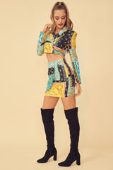 MIAMI SUNSET MATCHING SKIRT SET - MULTICOLOR