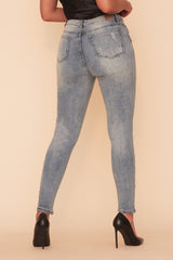 MIDNIGHT SKY SKINNY JEAN - LIGHT WASH