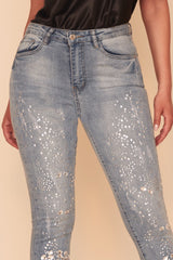 MIDNIGHT SKY SKINNY JEAN - LIGHT WASH