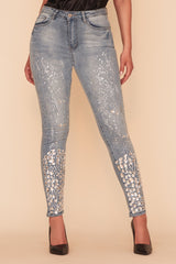 MIDNIGHT SKY SKINNY JEAN - LIGHT WASH