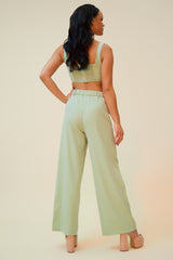 TAKE A LOOK MATCHING PANT SET - MINT