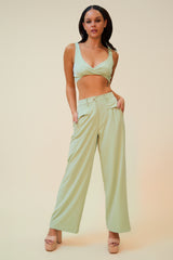 TAKE A LOOK MATCHING PANT SET - MINT