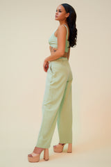 TAKE A LOOK MATCHING PANT SET - MINT