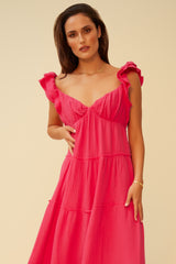 AZALEA BLOSSOM MAXI DRESS - FUCHSIA