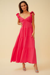 AZALEA BLOSSOM MAXI DRESS - FUCHSIA