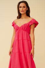 AZALEA BLOSSOM MAXI DRESS - FUCHSIA