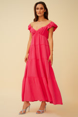 AZALEA BLOSSOM MAXI DRESS - FUCHSIA