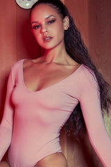 EGO ROUND NECK BODYSUIT - BLUSH