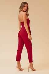 VENICE JUMPSUIT - BURGUNDY