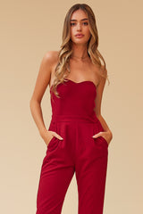 VENICE JUMPSUIT - BURGUNDY