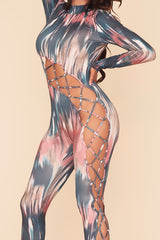 REFLECTION JUMPSUIT - BLUE/MULTI
