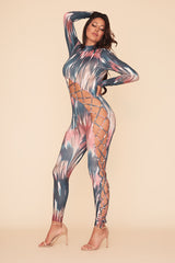 REFLECTION JUMPSUIT - BLUE/MULTI