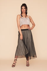ARI SKIRT - BLACK/SILVER