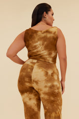 AFTER HOURS TIE-DYE MATCHING SET - MOCHA/MULTI