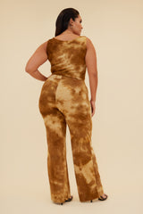 AFTER HOURS TIE-DYE MATCHING SET - MOCHA/MULTI