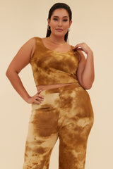 AFTER HOURS TIE-DYE MATCHING SET - MOCHA/MULTI