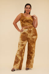AFTER HOURS TIE-DYE MATCHING SET - MOCHA/MULTI