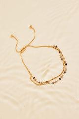 WHAT IT IS LIKE BRACELET - GOLD/GREY MULTI