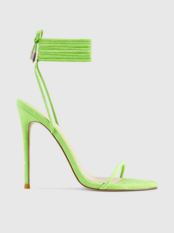 BARELY THERE SUEDE LACE-UP - LIME