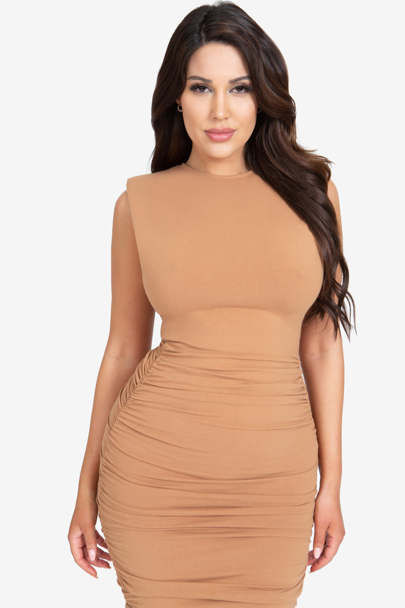 BERNARDI DRESS - COGNAC